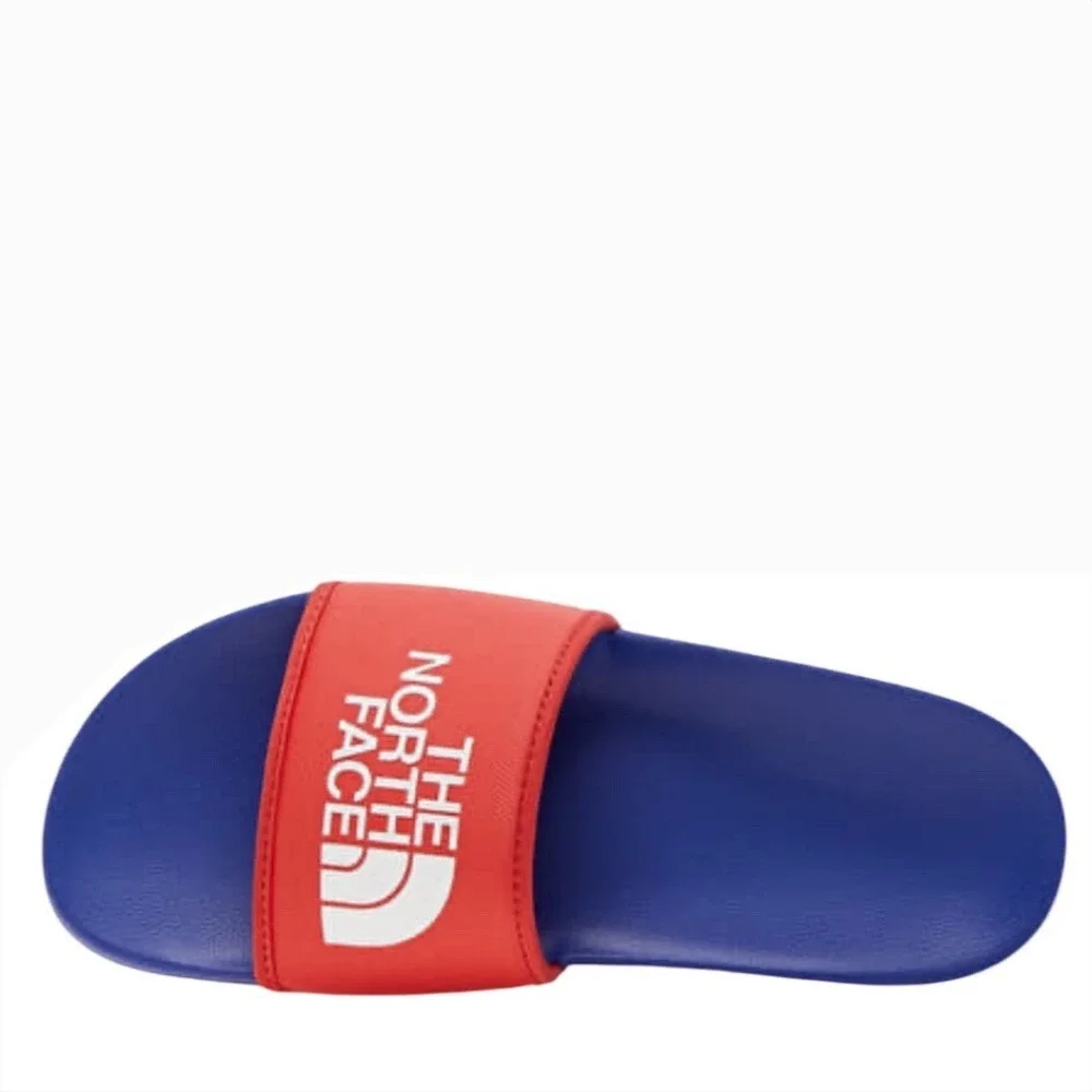 The North Face Mens Base Camp Slide III Blue Red Sandals NF0A4T2R Size 8